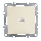 Розетка компьютерная 1-местная STEKKER 39325 RJ-45 (механизм) PST00-9107-02 Эрна, слоновая кость