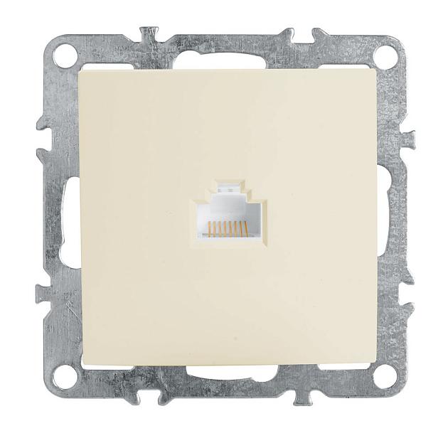 Розетка компьютерная 1-местная STEKKER 39325 RJ-45 (механизм) PST00-9107-02 Эрна, слоновая кость