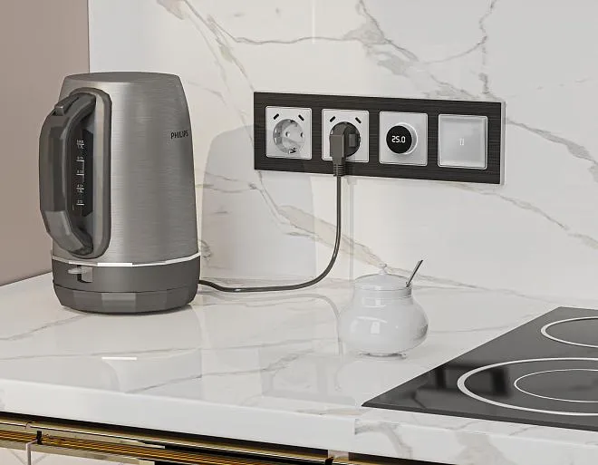 Комплект механизма электрической розетки 2USB С+C 20W (быстрая зарядка) с/з на винтовых зажимах 16A-250V ALFA Серебро глянец Volt MA410510 QUANT Комплект механизма электрической розетки 2USB С+C 20W (быстрая зарядка) с/з на винтовых зажимах 16A-250V ALFA Серебро глянец Volt MA410510 QUANT