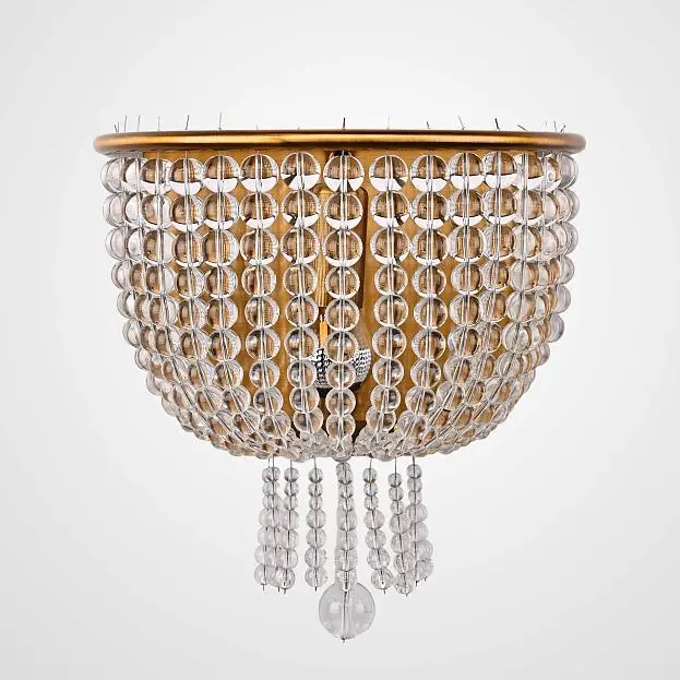 Бра Jacqueline White Sconce Brass ImperiumLoft 219343-22 Бра Jacqueline White Sconce Brass ImperiumLoft 219343-22