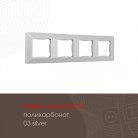 Рамка из поликарбоната на 4 поста Arte Milano 503.03-4.silver am