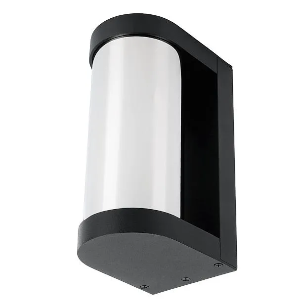 Светильник садово-парковый DH1901, на стену, E27 230V, черный/зеркальный Feron 52186 Бостон