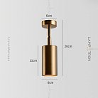 Точечный свет LINO B Размер XS. Цвет золото. Lampatron 3189-7934