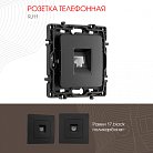 Розетка телефонная, Arte Milano 217.51-1.black am