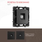 Розетка телефонная, Arte Milano 217.51-1.black am