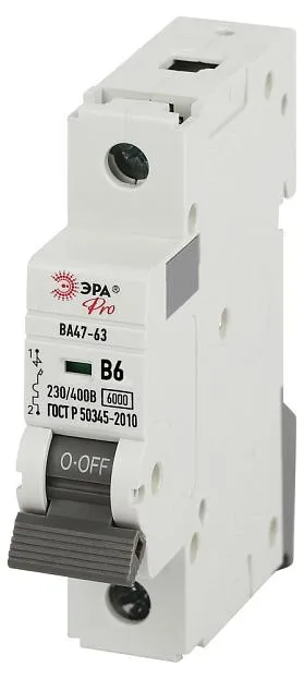 Автоматический выключатель ЭРА VA63-1P06B6