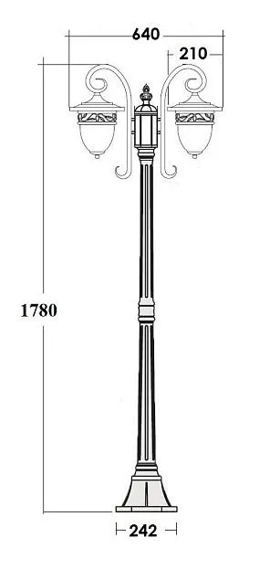 Наземный фонарь Oasis Light 87208LA/18L Gb KRAKOV 1 L