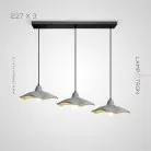 Готовая комбинация светильников SANTERI COMBO 3 лампы. Цвет Серый. Планка Lampatron 7100-19467