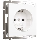 Розетка с заземлением и шторками Werkel W1171161 (белый матовый) a059266