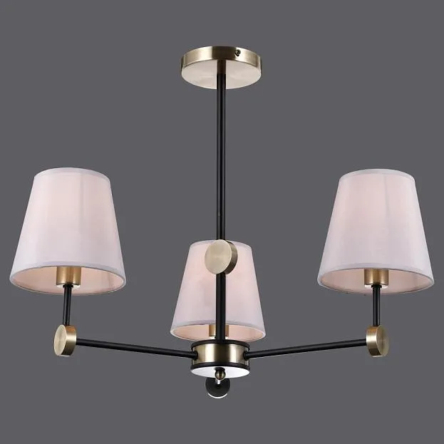 Потолочная люстра ILLUMICO IL0394-3CSQ-24 BK AB CASTOR Потолочная люстра ILLUMICO IL0394-3CSQ-24 BK AB CASTOR