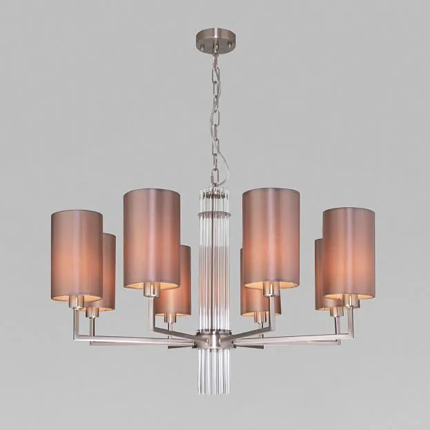 Подвесная люстра Eurosvet 60134/8 никель Soffio a058369