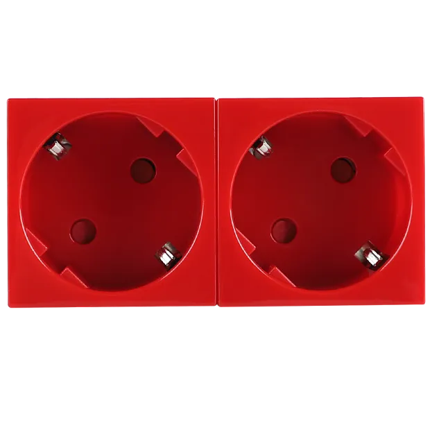 Розетка 2х2К+З нем.ст., 45 гр., с з/ш, крас. (90х45мм), Donel DF6D2R 45х45 Розетка 2х2К+З нем.ст., 45 гр., с з/ш, крас. (90х45мм), Donel DF6D2R 45х45
