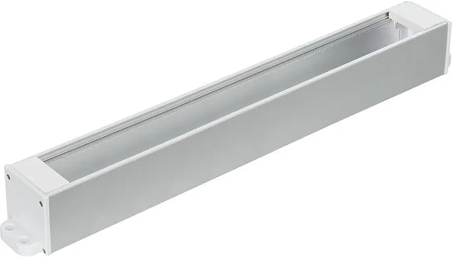 Настольный розеточный блок Squaredesign 18 мод. (9 мод. 45х45), алюминий, белые пластиковые заглушки с крепежом Donel DDSB18WPF DDSB