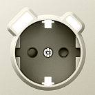 Накладка для розетки Schuko с зарядным устройством USB A+C, со шторками 16A 250В, шампань, Donel DE22951 A07