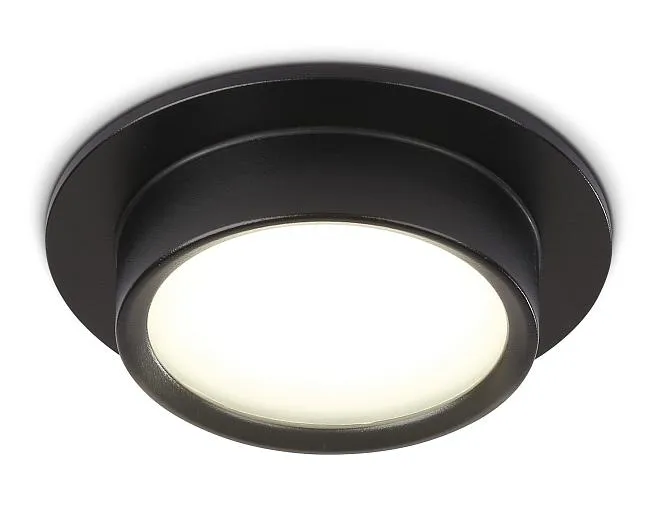 Встраиваемый светильник Ambrella light TN6735 BK черный IP44 GX53 D110*57