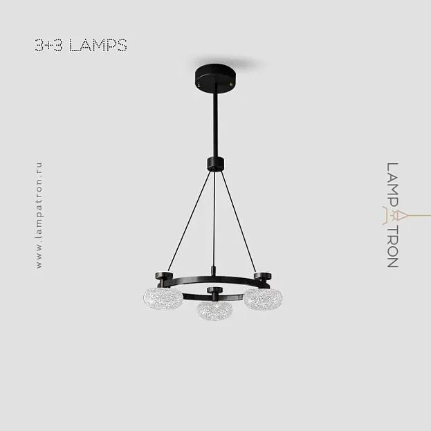 Кольцевые люстры и светильники TILMAN 3+3 плафона Lampatron tilman-6 8680-24277 Кольцевые люстры и светильники TILMAN 3+3 плафона Lampatron tilman-6 8680-24277