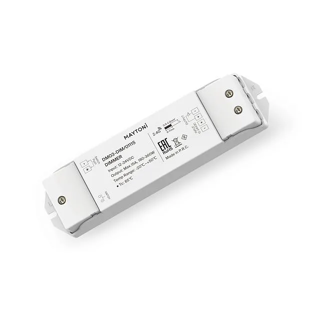 Диммер для монохромной светодиодной ленты Maytoni 01115 Led Strip 180Вт/360Вт Диммер для монохромной светодиодной ленты Maytoni 01115 Led Strip 180Вт/360Вт