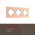 Рамка из алюминия на 3 поста Arte Milano 502.11-3.pink am