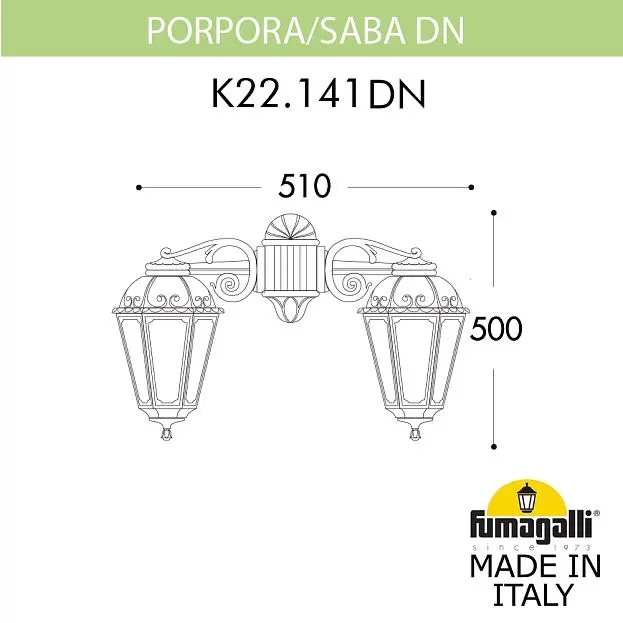 Светильник уличный настенный FUMAGALLI PORPORA/SABA DN K22.141.000.WXE27 (K22.141.000.WXF1RDN) Светильник уличный настенный FUMAGALLI PORPORA/SABA DN K22.141.000.WXE27 (K22.141.000.WXF1RDN)