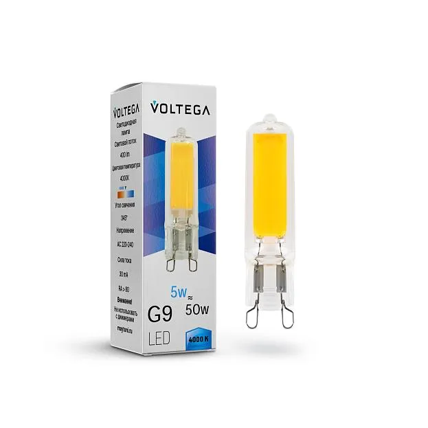 Светодиодная лампа Voltega 7182 Simple Capsule 5W 4000K G9 VG9-K2G9cold5W Светодиодная лампа Voltega 7182 Simple Capsule 5W 4000K G9 VG9-K2G9cold5W
