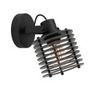 Спот 1X40W (E27) L130 H195 A175 сталь черный / дерево eglo 900739 SEGOVIA