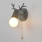 Бра DEER Модель A (с рогами) с выключателем. Цвет черный. Lampatron 785-4023