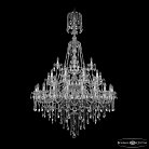 Люстра хрустальная Bohemia Ivele Crystal  1415/20+10+5/400/XL-180/3d Ni