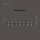 Реечный, рядный светильник BLASIUS LONG 7 ламп. Цвет Черный Lampatron 6942-19049