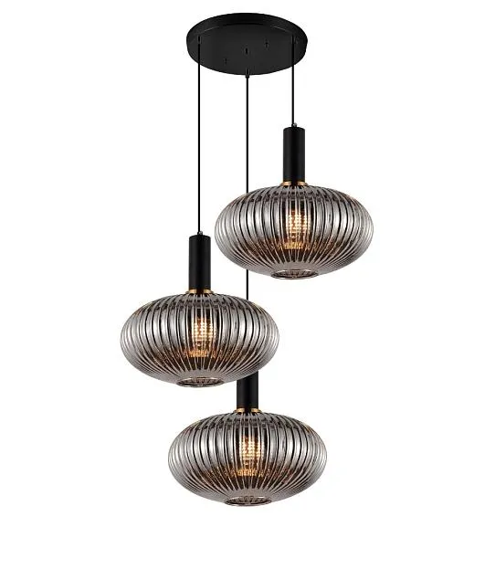 Подвесной светильник Lumina Deco LDP 1216-3 GY+BK Floril