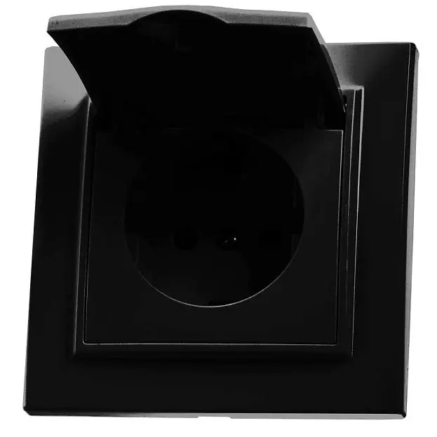 Розетка 1-местная c/з с крышкой STEKKER 39481 PST16-9012-03 Розетка 1-местная c/з с крышкой STEKKER 39481 PST16-9012-03