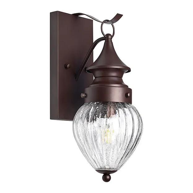 Светильник садово-парковый на стену вниз 60W E27 230V коричневый Feron 11890 PL540