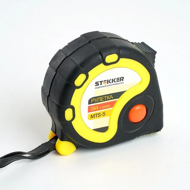 Рулетка 5 м х 19 мм прорезиненное покрытие Stekker 39783 MTS-5