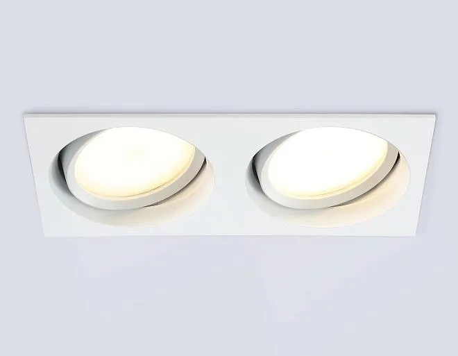 Встраиваемый светильник Ambrella light TN6659/2 WH белый IP44 GX53/2 220*110*48