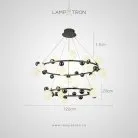 Кольцевые люстры и светильники DONALD 12+15 плафонов (два кольца) Lampatron 8329-22709