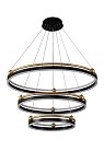 Подвесная люстра Crystal Lux FERNANDO SP158W LED D400+600+800 BLACK/GOLD