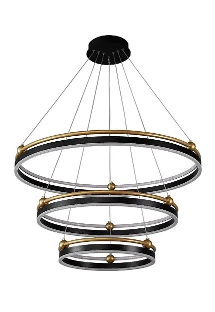 Подвесная люстра Crystal Lux FERNANDO SP158W LED D400+600+800 BLACK/GOLD Подвесная люстра Crystal Lux FERNANDO SP158W LED D400+600+800 BLACK/GOLD