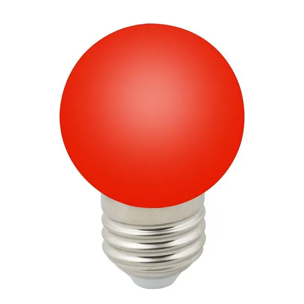 Лампочка светодиодная Volpe LED-G45-1W/RED/E27/FR/С Лампочка светодиодная Volpe LED-G45-1W/RED/E27/FR/С