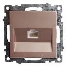 Розетка компьютерная 1-местная STEKKER 39599 RJ-45 (механизм) GLS00-7107-02 Катрин, шампань