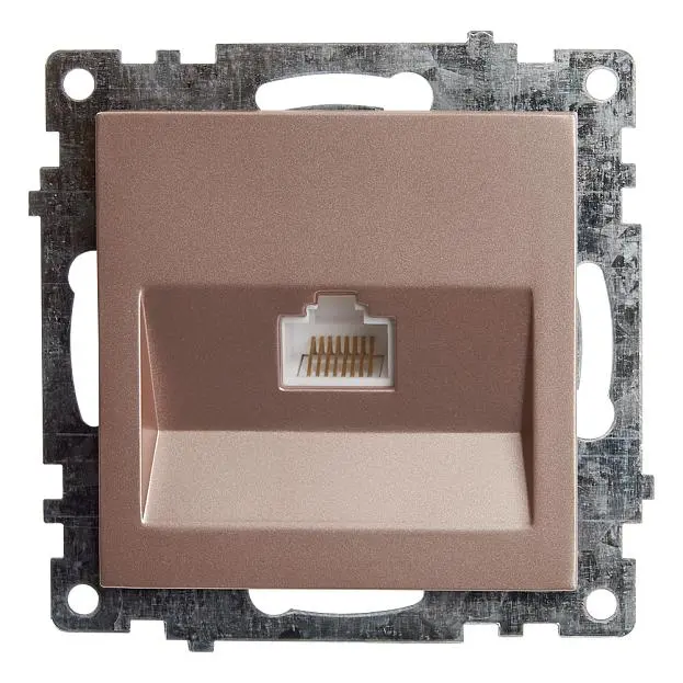Розетка компьютерная 1-местная STEKKER 39599 RJ-45 (механизм) GLS00-7107-02 Катрин, шампань Розетка компьютерная 1-местная STEKKER 39599 RJ-45 (механизм) GLS00-7107-02 Катрин, шампань