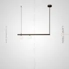 Реечный, рядный светильник BARRA 2 лампы. Цвет черный. Крепление диск Lampatron 1942-25364