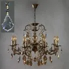 Подвесная люстра Ambiente 8888/8 PB Leaf crystal