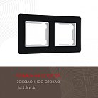 Рамка из закаленного стекла на 2 поста Arte Milano 503.14-2.black am