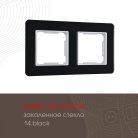 Рамка из закаленного стекла на 2 поста Arte Milano 503.14-2.black am