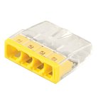 Клемма монтажная 4-проводная STEKKER 32414 LD2273-204 для 1-жильного проводника (5 шт)