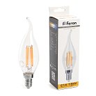 Лампа светодиодная Свеча на ветру E14 15W 230V 2700K Feron 38261 LB-718