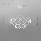 Кольцевые люстры и светильники FORLI BW Размер XL. Цвет Белый. Трехцветный свет Lampatron 7654-21410