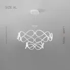 Кольцевые люстры и светильники FORLI BW Размер XL. Цвет Белый. Трехцветный свет Lampatron 7654-21410