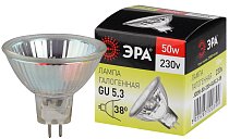 Лампочка галогеновая ЭРА GU5.3-JCDR (MR16) -50W-230V-CL