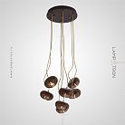Подвесной светильник CAPSULES 7 плафонов на диске. Темное дерево. Lampatron 1311-5797