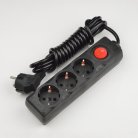 Розеточные блоки, удлинители Uniel S-GCD3-3B BLACK Standard